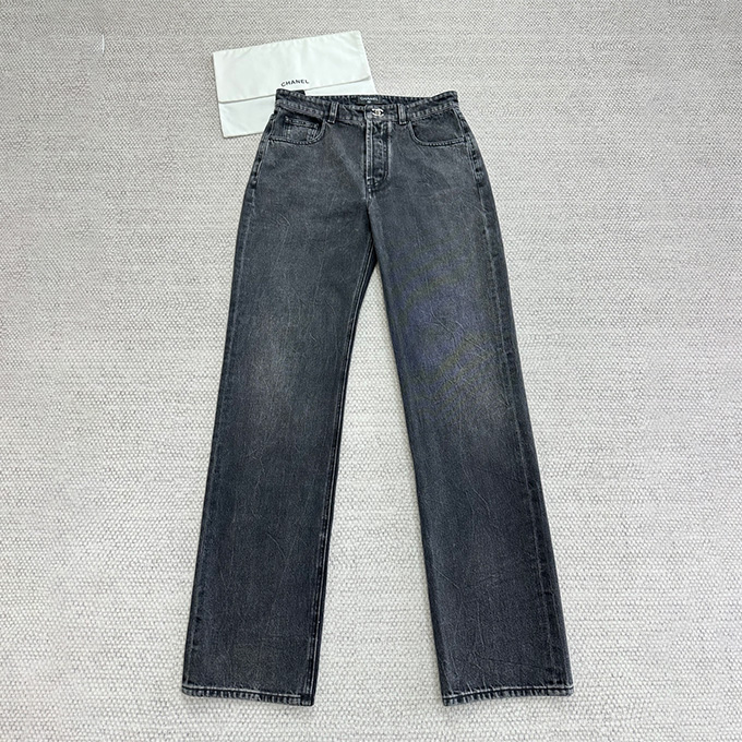 9A+ quality chanel black wash denim jeans